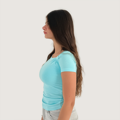 Knot short sleeve basic top