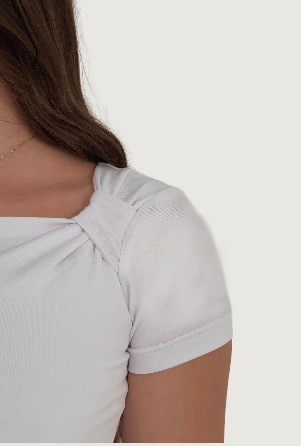 Knot short sleeve basic top