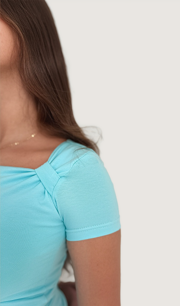 Knot short sleeve basic top