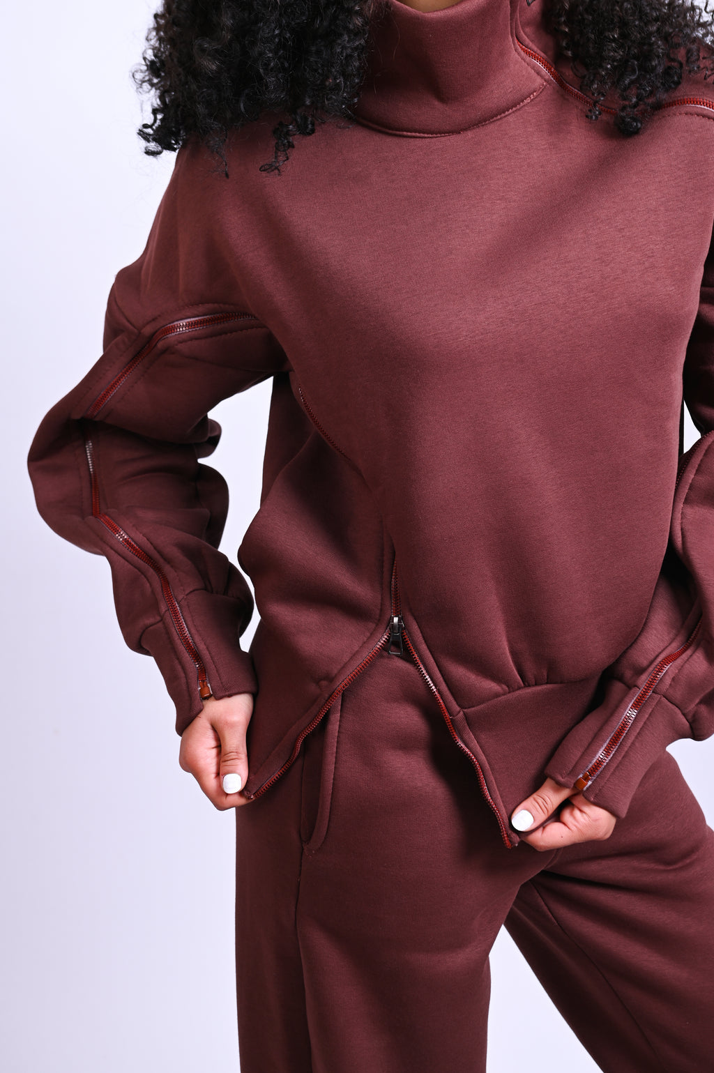 Twist-Zip Sweatshirt