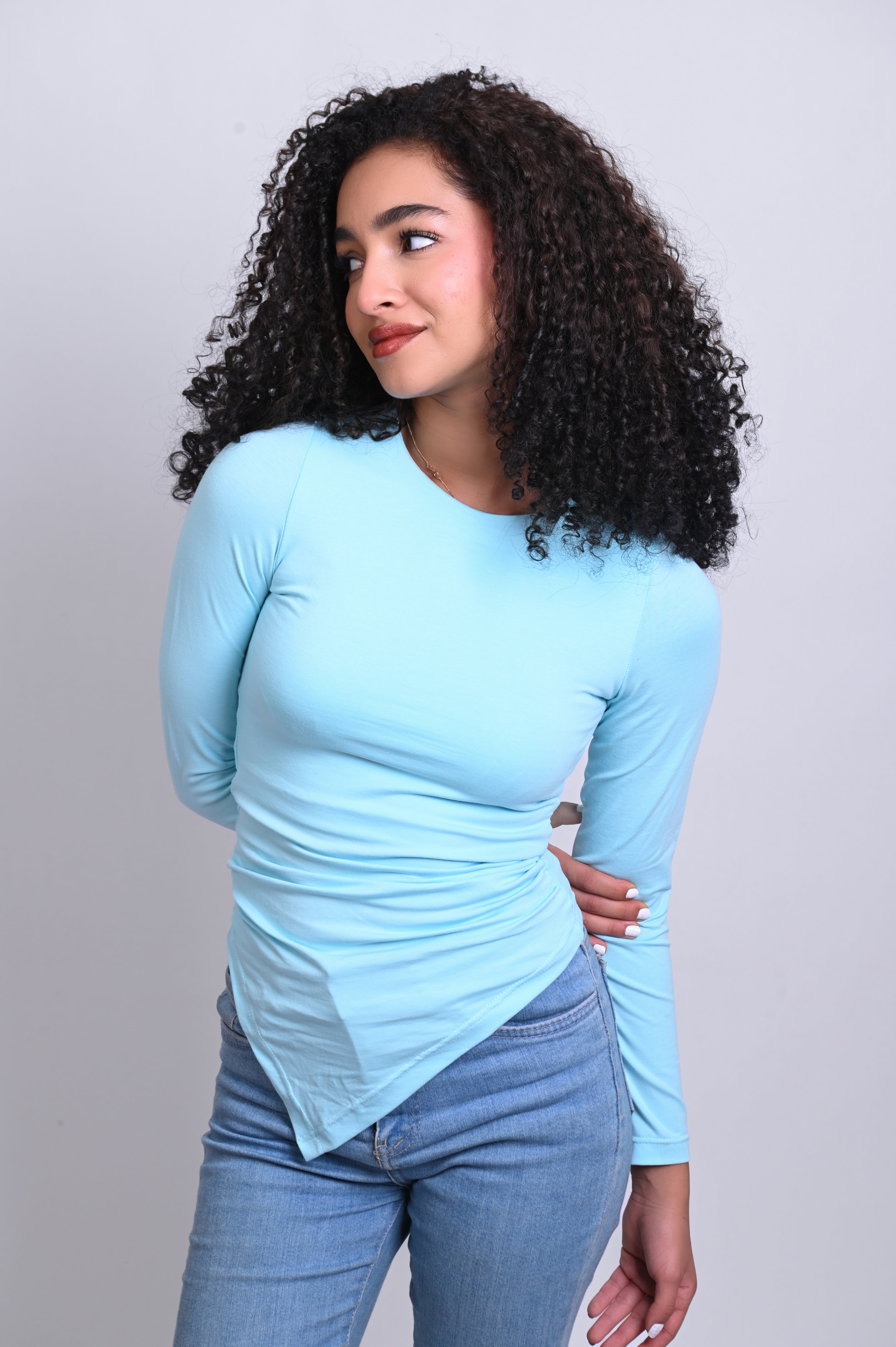 V-Hem Long Sleeve Top
