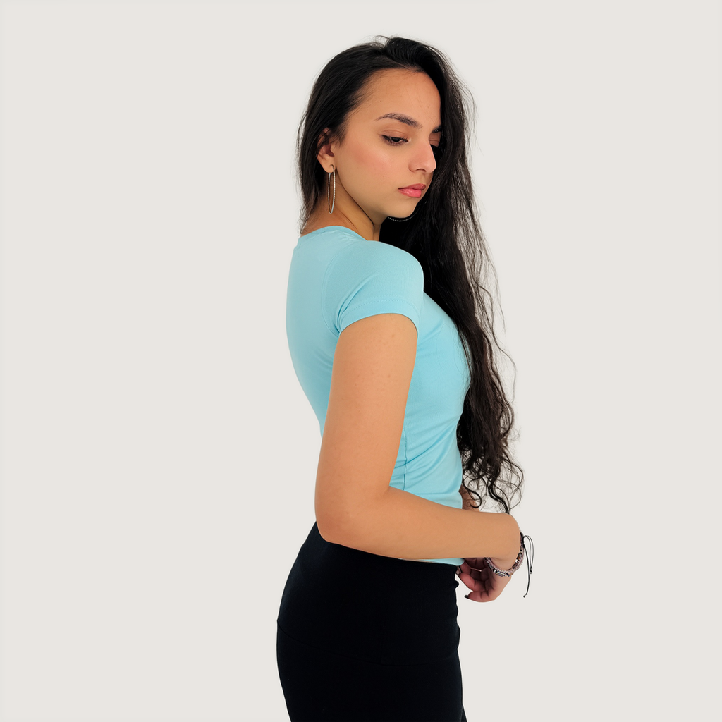 Short sleeve basic top