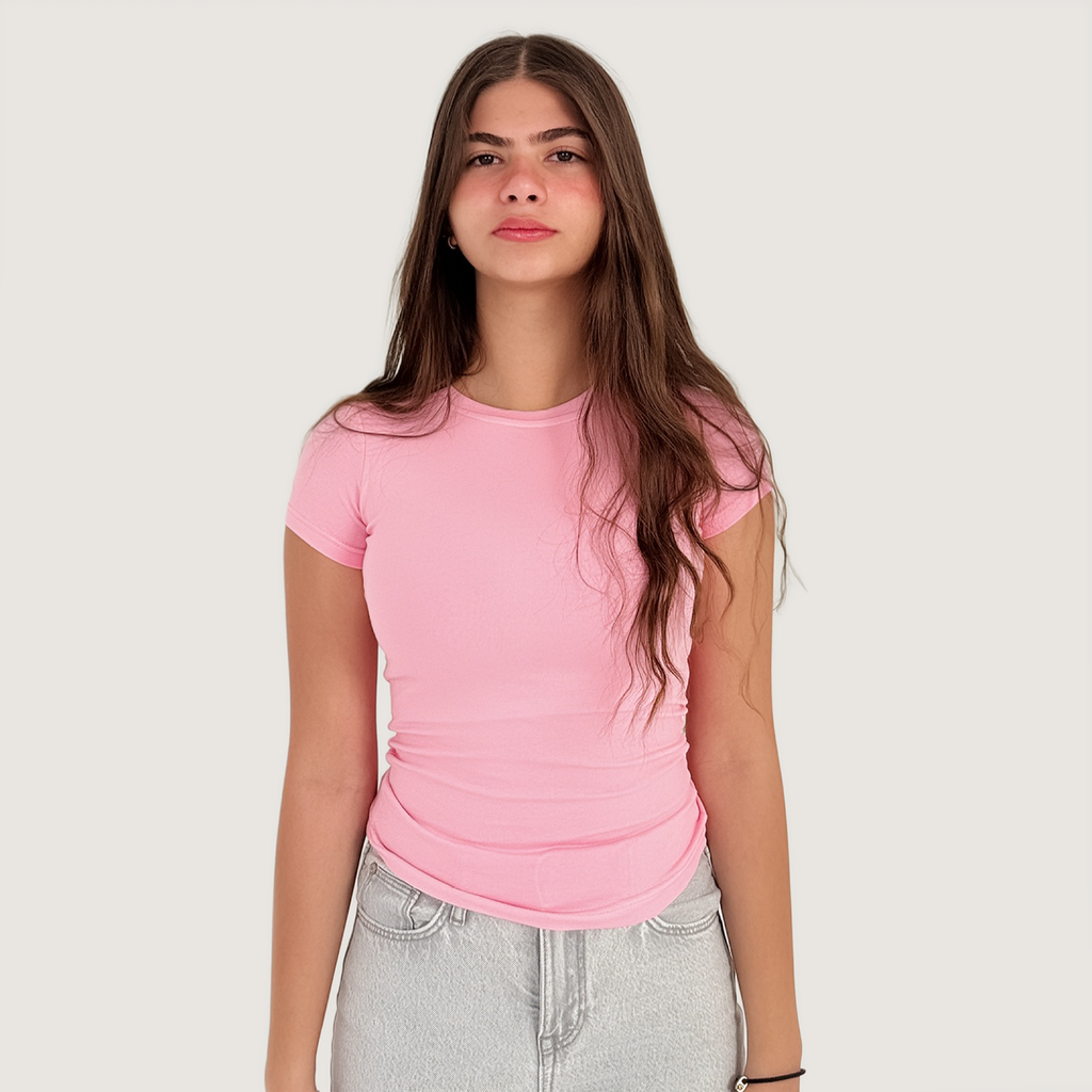 Short sleeve basic top