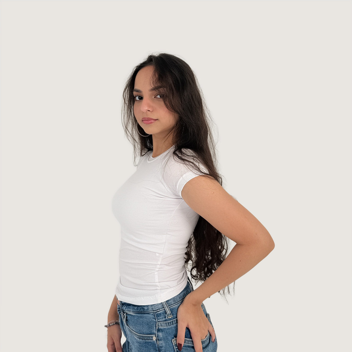 Short sleeve basic top